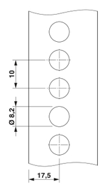0711069 - VDFK 6/K GNYE - Проходная клемма через стенку