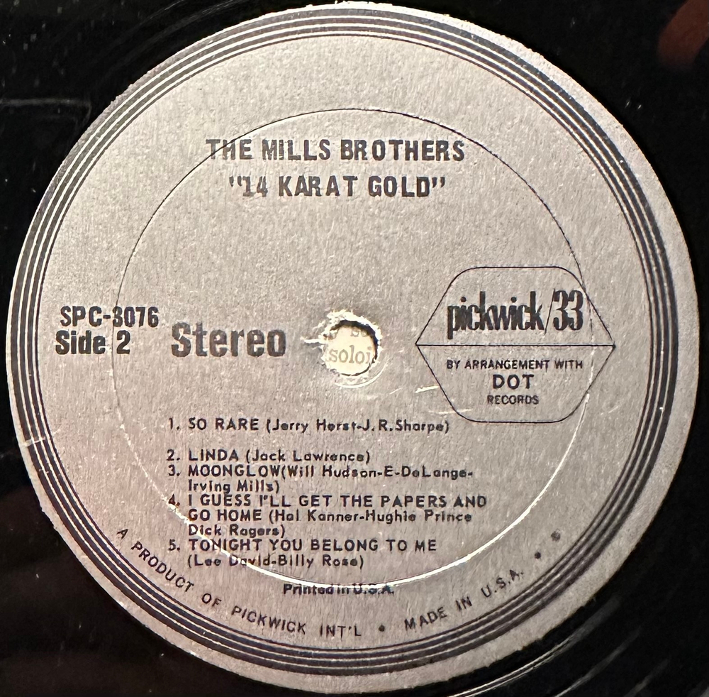 The Mills Brothers- 14 Karat Gold (США 1968г.)