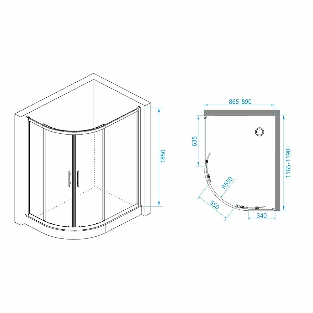 Душевая система RGW Shower Panels SP-6143-01 50140801-01 хром