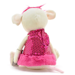 Мышка Аллочка в платье, 28 см.