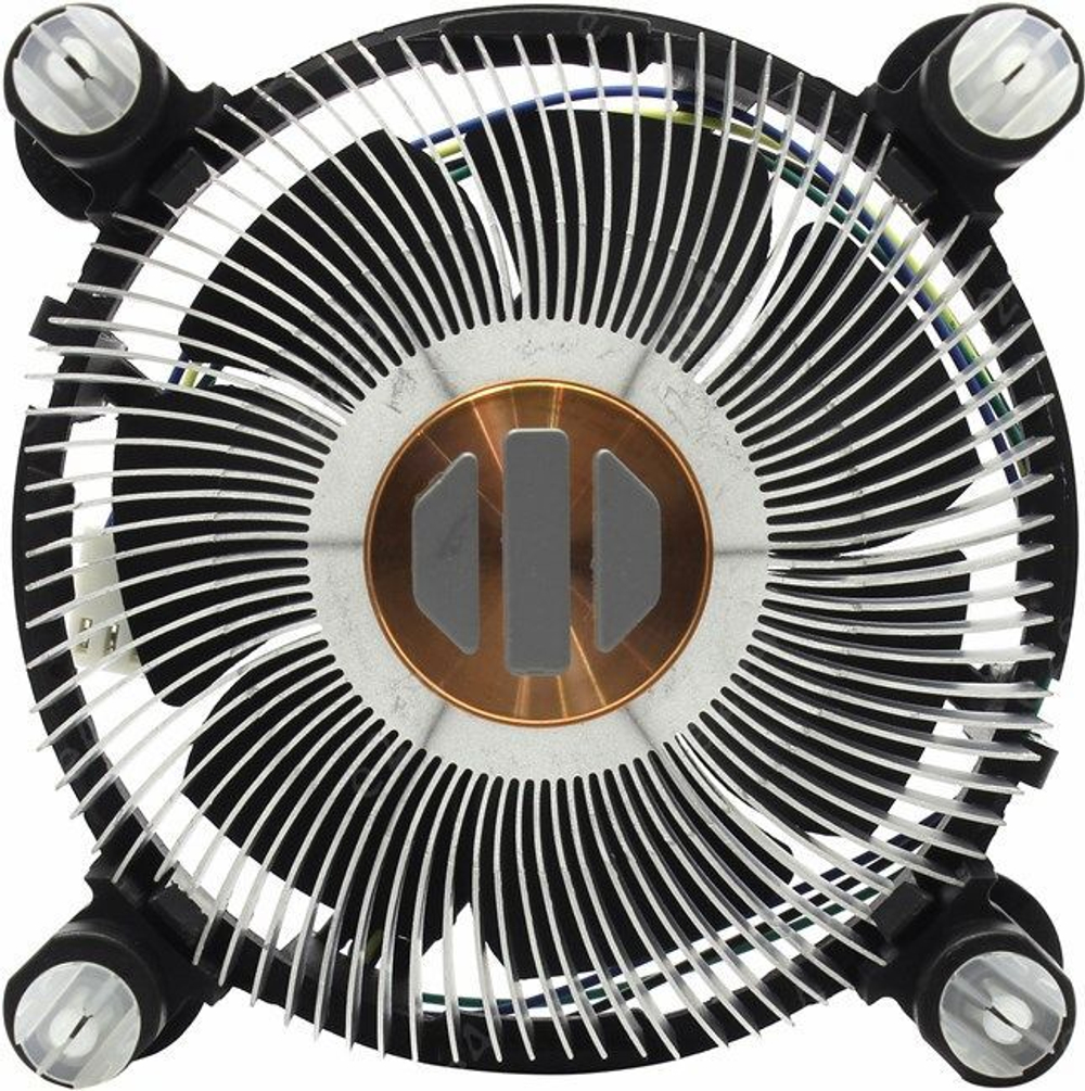 Кулер для CPU BaseTech Original, 1х80мм, 800-2700rpm, 4-pin, Al+Cu, серебристый-черный, 27дБ, TDP 80Вт, INTEL 1200/115x/775, AMD Не поддерживается (BT-ORIG-ALCU)