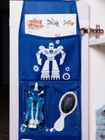 Кармашки в садик 85х20 Робот (синий)