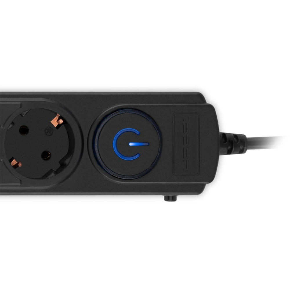 Сетевой фильтр Ippon BK-6-EU-1.8-10-B, 1.8м, черный