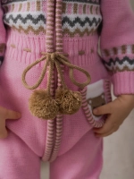 Вязаный комбинезон для новорожденных и малышей на молнии