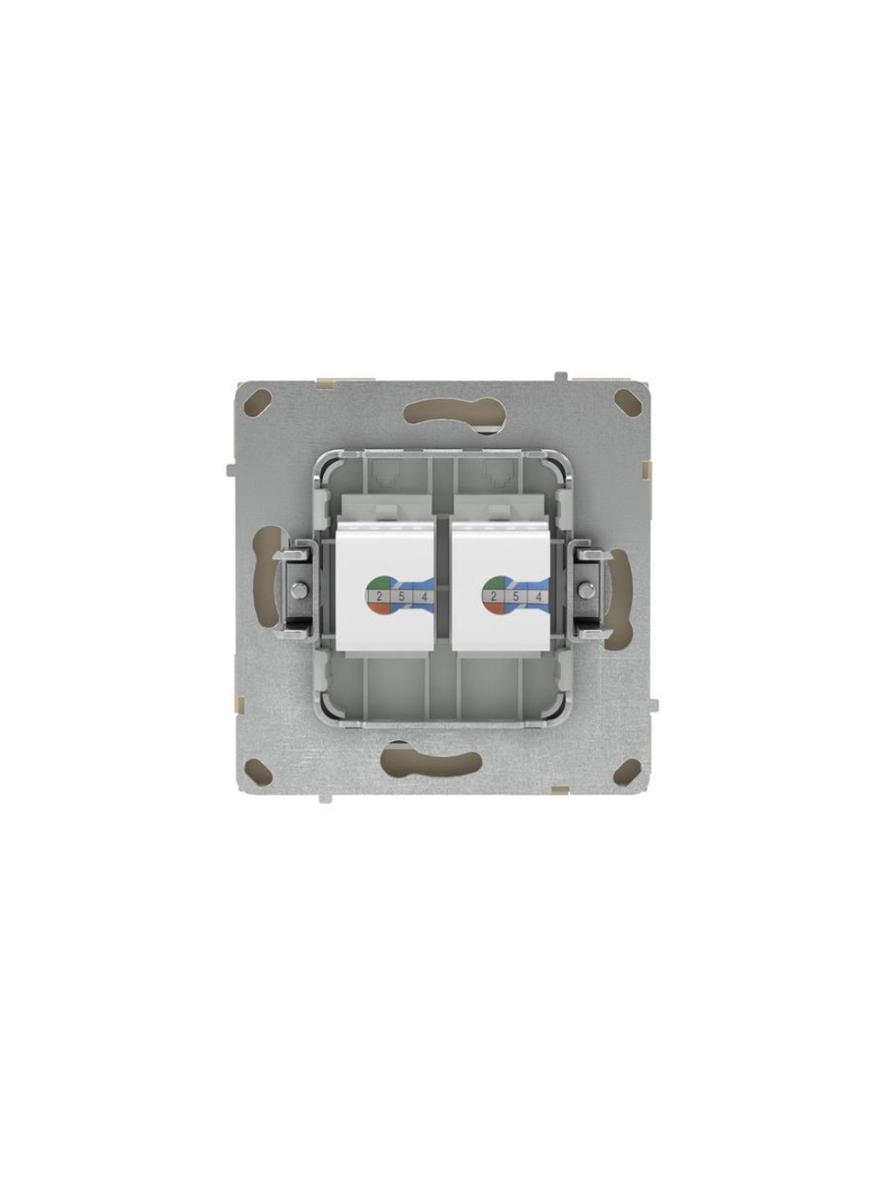 Розетка компьютерная 2-м KANT RJ45 кат.5E без шторки ванильн. марципан DKC 7015664