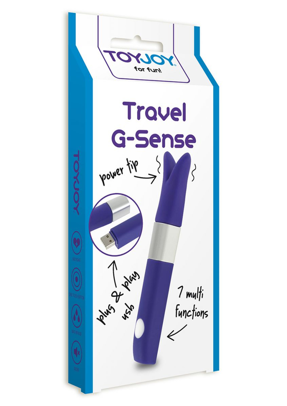 Фиолетовый мини-вибратор TRAVEL G-SENSE - 11 см. (Цвет: фиолетовый)