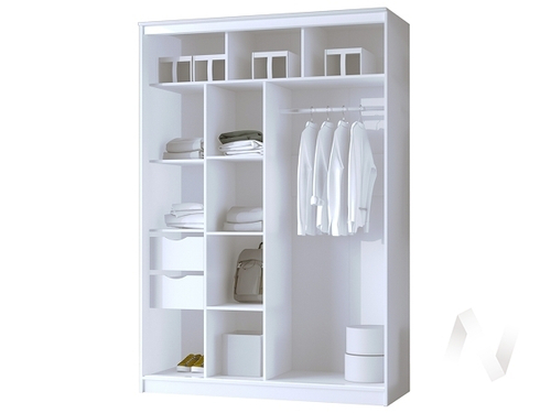 Корпус шкаф-купе ПШ-2.9 1500 (белый жемчуг)