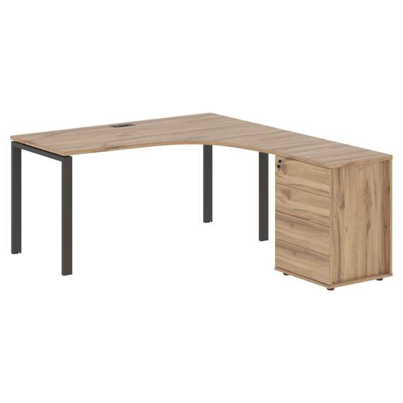 Стол эргономичный с тумбой EUCET 1518(R)  1560х1880х750 EDIS