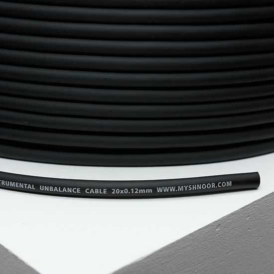 Кабель инструментальный, 2,4мм, d6, 100м, SHNOOR 124BLK-100m