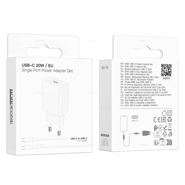 Зарядное устройство на Type-C Borofone PD20W BA112A (white)