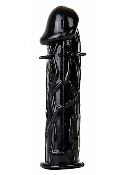 Черная насадка-реалистик на пенис Extension