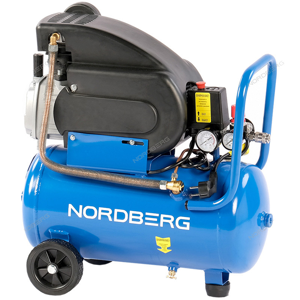 NORDBERG (NCE25/240) Компрессор поршневой 220В, ресив. 24л, 240л/мин