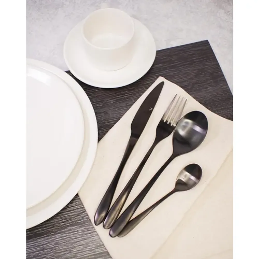 Ложка чайная 14,3 см матовая черный цвет PVD Alessi-Black P.L. [12]