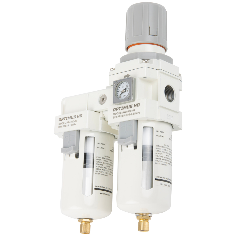 AFW4000-04 Блок подготовки воздуха 1/2" с влагоотделителем, регулятором и манометром