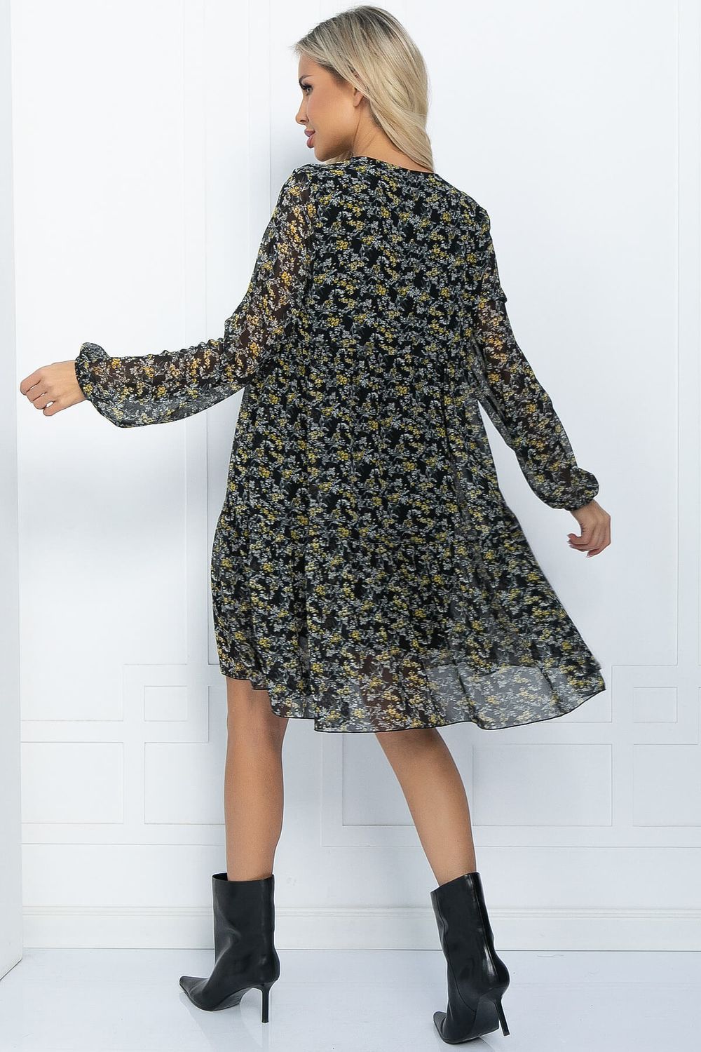 Платье Виорика (черно-желтое) П11726 LT Collection