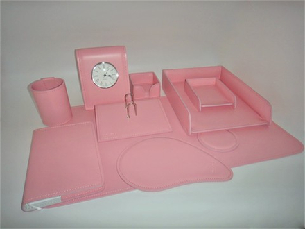 Набор на стол руководителю арт.1067-CT/АК Pink 10 предметов.