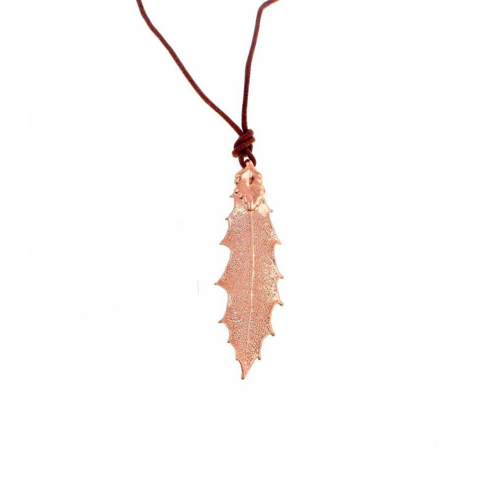 Колье лист Ester Bijoux Остролист LF32A-RG BR