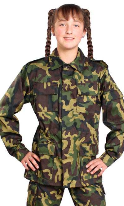 Костюм детский военно-полевой зелёный кмф
