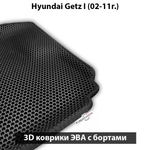 Передние автомобильные коврики ЭВА с бортами для Hyundai Getz I (02-11г.)