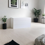 Комод белый Оланд 3 ящика для вещей с органайзерами