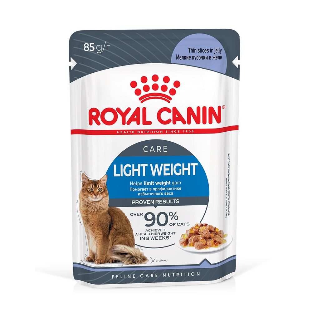 Пауч Royal Canin Light Weight Care для взрослых кошек, для профилактики избыточного веса, мелкие кусочки в желе Пауч Royal Canin Light Weight Care для взрослых кошек, для профилактики избыточного веса, мелкие кусочки в желе