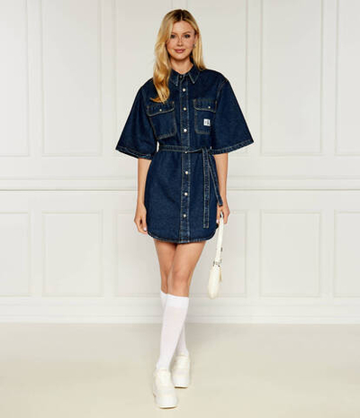 Джинсовое платье с ремешком UTILITY CALVIN KLEIN JEANS - темно-синий(J20J224748)
