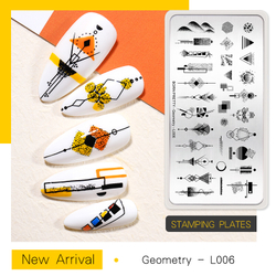 Born Pretty, Пластина для стемпинга 12*6 см 52345 BP-L006 Geometry, 1 шт