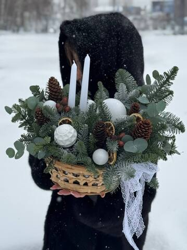 Композиция настольная со свечами