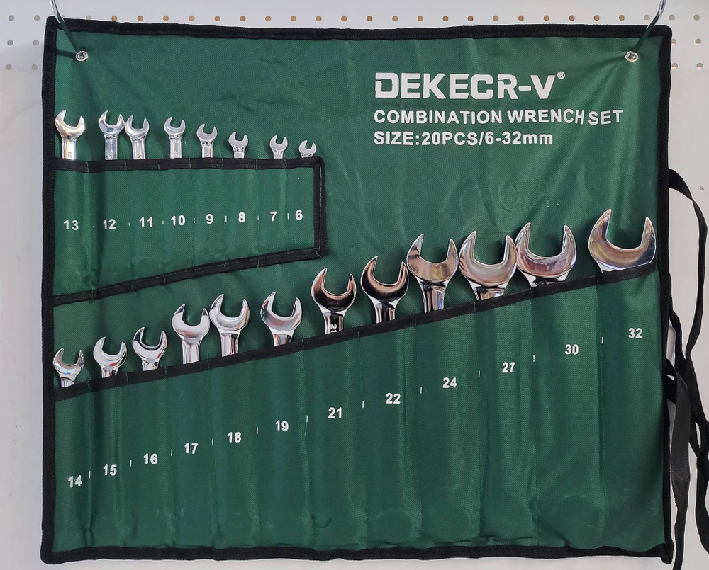 Набор комбинированных гаечных ключей в чехле, 20 шт. (6 - 32 мм) Dekecr-v