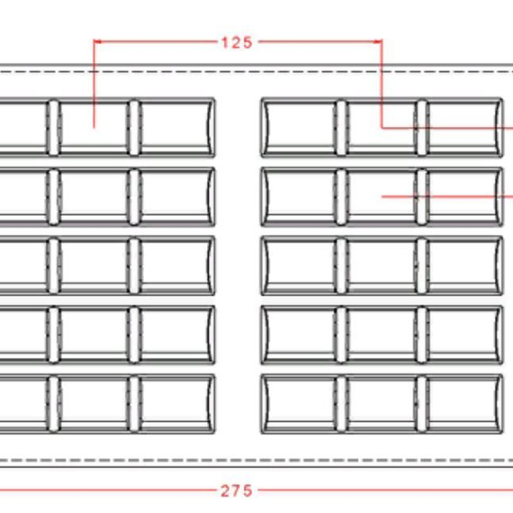 337 | Форма для шоколадных батончиков (275*175 мм)