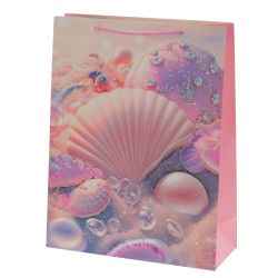 GAEM Пакет подарочный L (бумага 210г/м2, блок микс 12шт), L31 W12 H40 см, 4в.