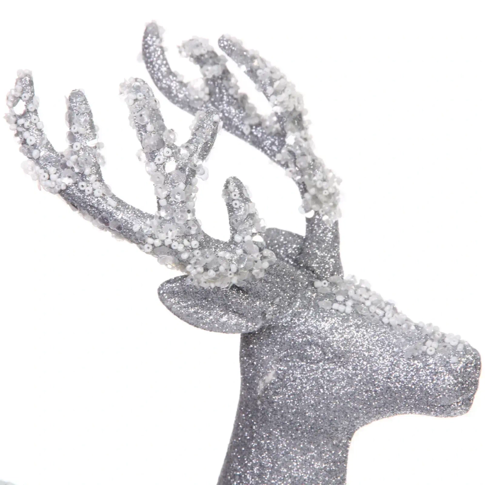 Фигурка новогодняя MAGIC «Блестящий олень» 35*46*10 см, Серебро