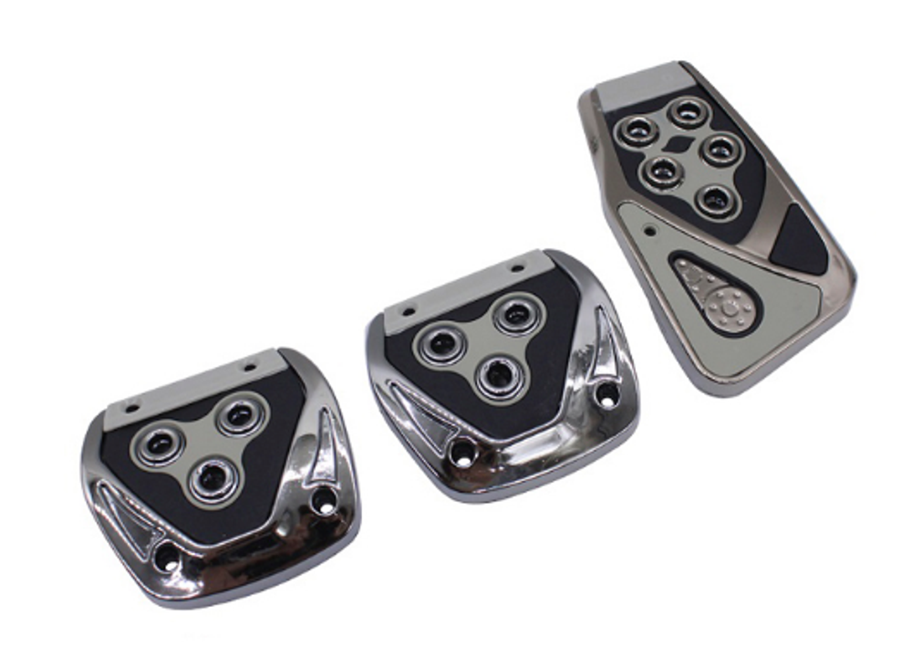 Накладки на педали NTS-AUTO 375 - Cерые PEDAL-CS-375-GREY (кт 3шт)