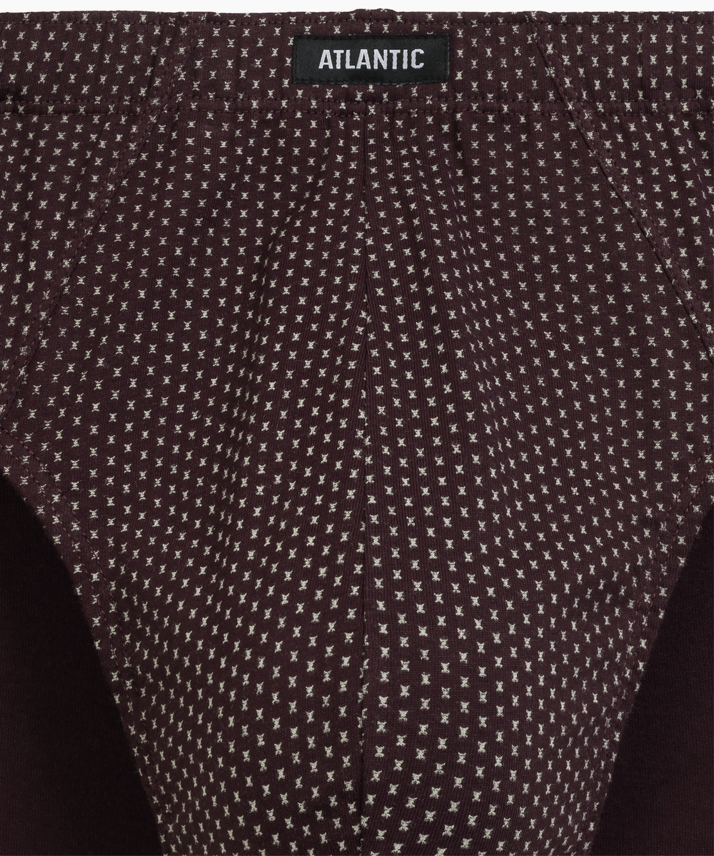 Мужские трусы слипы классика Atlantic, набор 3 шт., хлопок, изумрудные + темно-серые меланж + баклажановые, 3MP-202