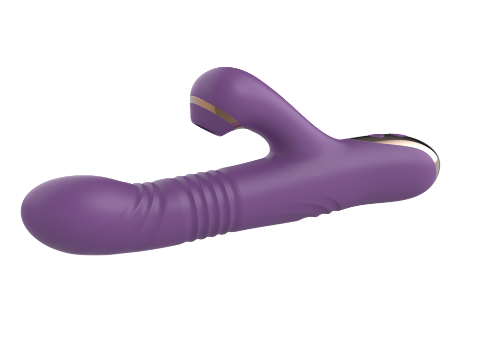 Силиконовый вибратор с возвратно-поступательной стимуляцией SW24126-purple