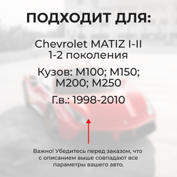 Ремкомплект ограничителей дверей Chevrolet MATIZ (I-II) M100; M150; M200; M250 (4 двери, тип 7) 1998-2010