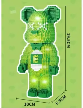 Конструктор Bear Blocks "Мишка зеленый", 1469 дет.