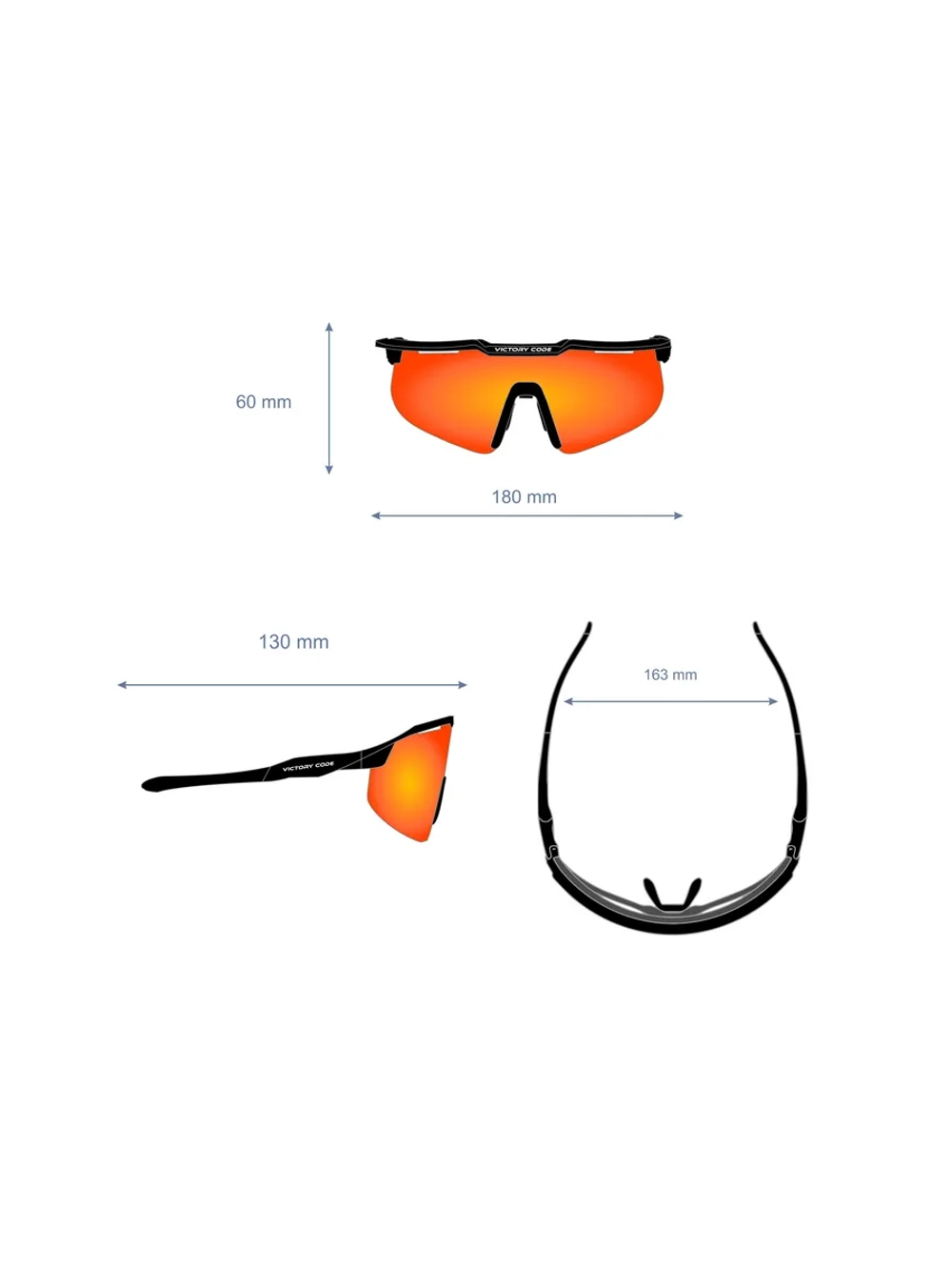 Очки Extreme / Зеркальный темно-красный