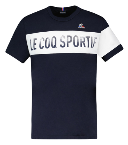 Теннисная футболка Le Coq Sportif BAT Tee Short Sleeve N°2 SS23 - sky captain/new optical white