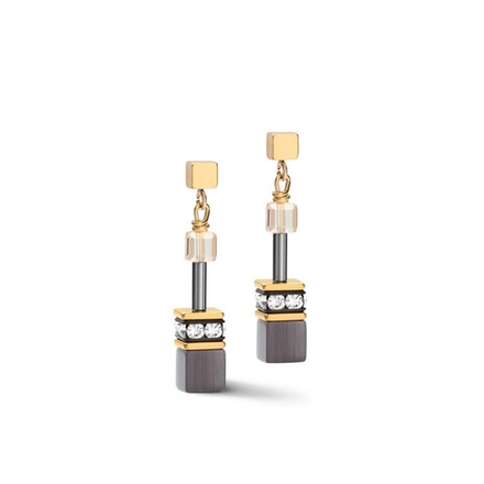 Серьги Coeur de Lion Grey-Gold 2839/21-1216