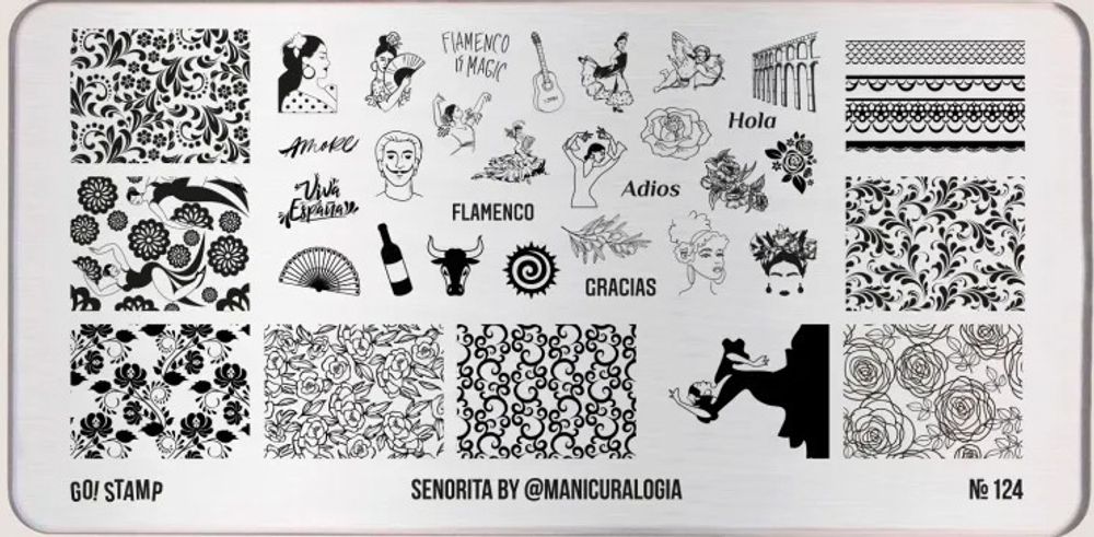 124 Senorita Пластина для стемпинга Go Stamp