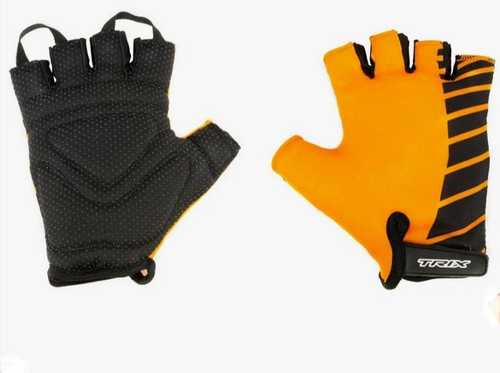 Перчатки TRIX nw  мужские, M, коротк. пальцы, гелев. вставки, дышащая лайкра/искусств. замша, оранжевые