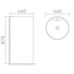 Раковина отдельностоящая ABBER Bequem AC2132 белая