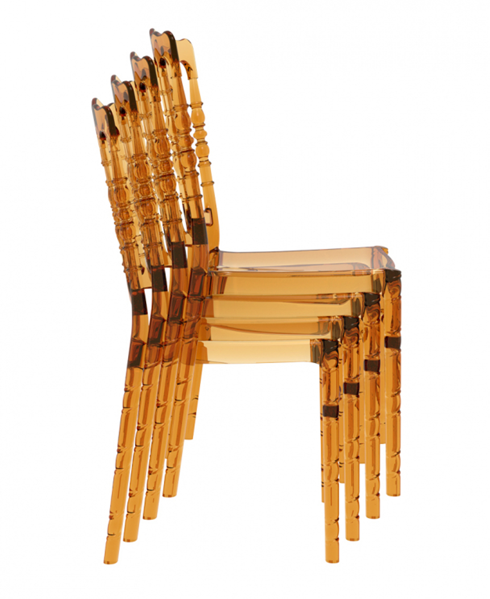 Стул прозрачный Siesta Contract Opera, янтарный