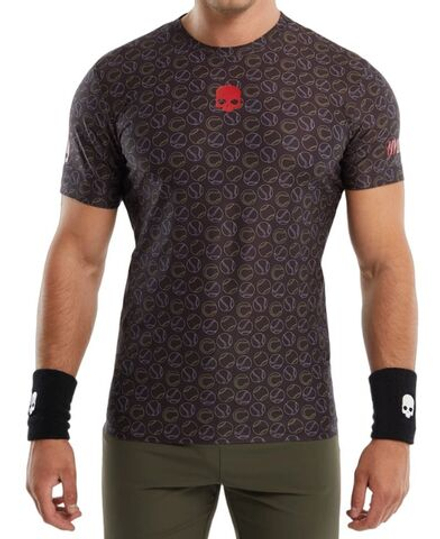 Теннисная футболка Hydrogen Tennis Balls Allover Tech T-Shirt - black