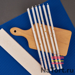 Набор свечей для торта «Империя» (белое золото, 16 см) 6 шт