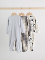 Комбинезон / Cлип для малышей Next F35-908, 3 шт., Серый, Бежевый