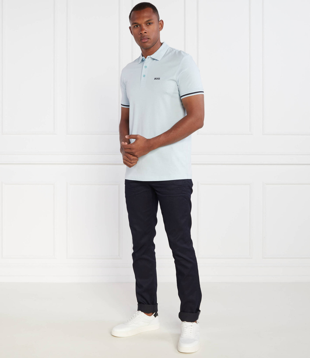 Поло Paddy 1 BOSS GREEN - голубой(50494332)