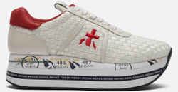 Premiata Beth 5214 белые с красным плетеные