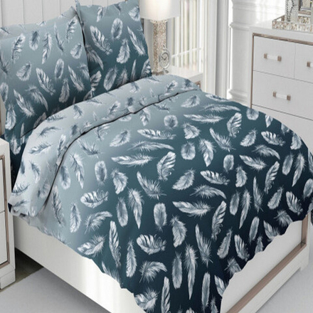 Комплект постельного белья "ВЛ. ПЕРО ОМБРЕ", бязь, 100% хлопок, Россия.